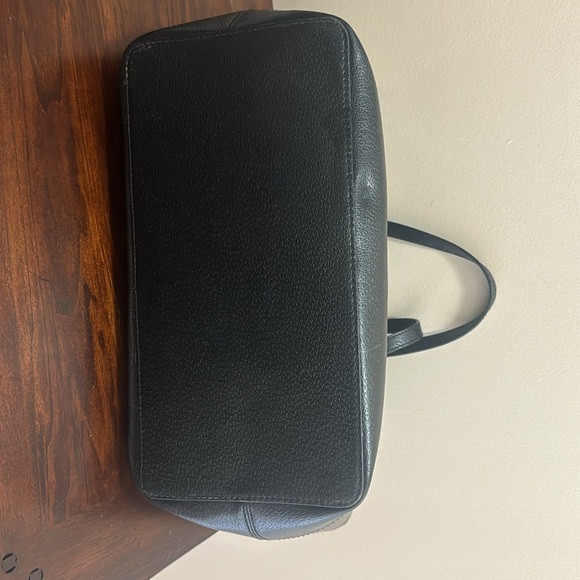 Kate Spade New York Zippered Tote Bag Leather Handbag Purse in Pebbled Black - Picture 8 of 10